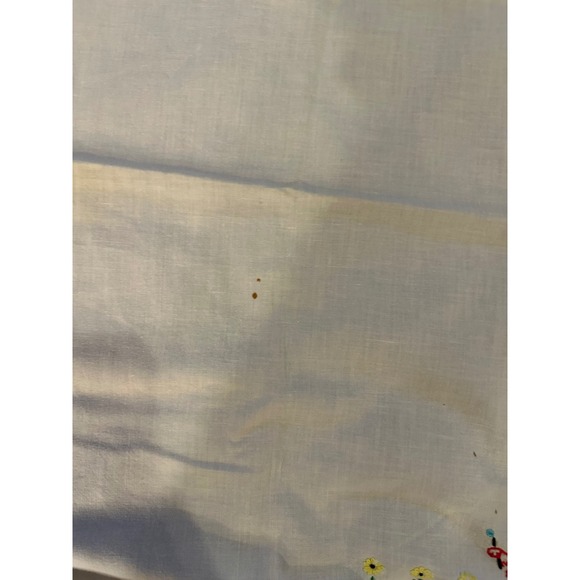 Vintage Hand Embroidered Baby Crib Flat Sheet –Bear Band Parade 31"x28 - Picture 3 of 7